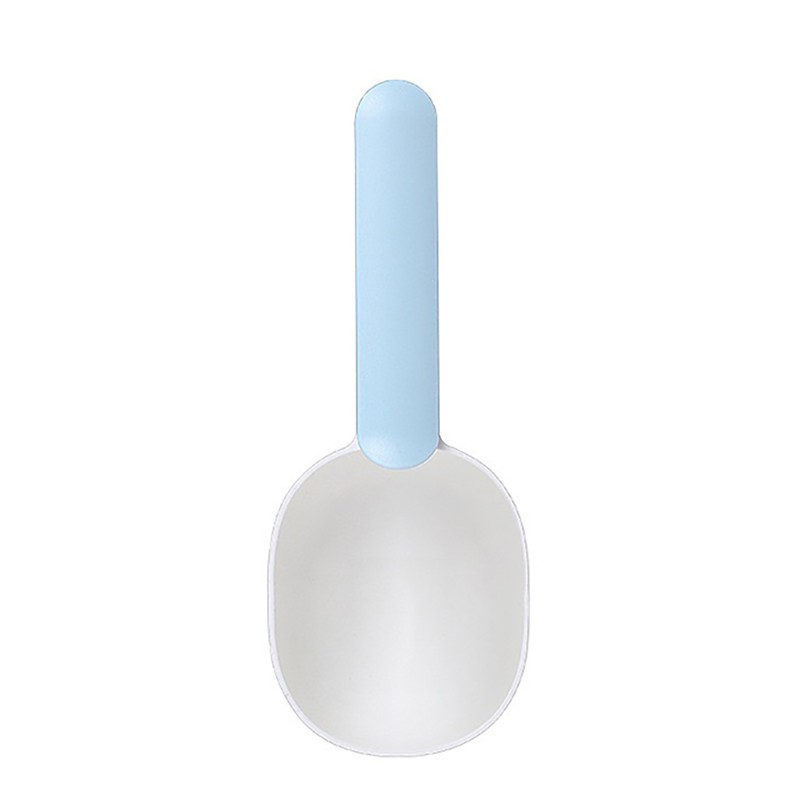 Futterschaufel mit Beutelclip im Griff in Blau und Weiß