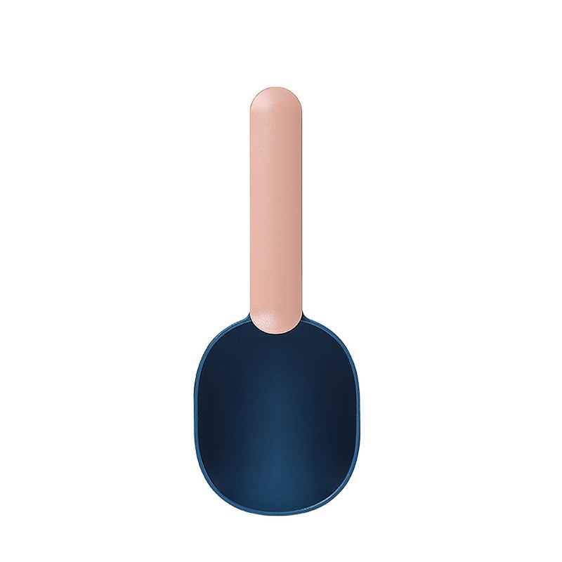 Futterschaufel mit Beutelclip im Griff in Rosa und Marineblau